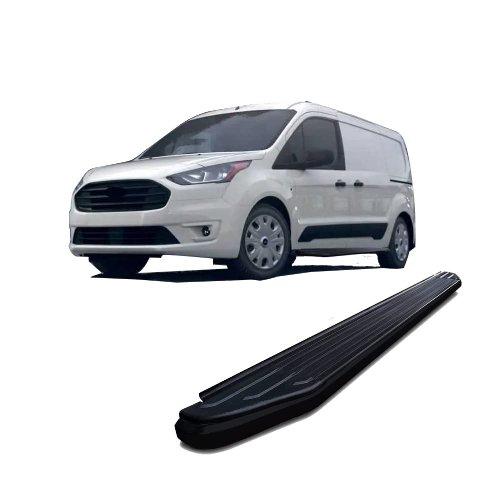 Peerless Black Horse Running Boards Black Compatible with 2020-2020 Ford Transit Connect-PR-F971BK