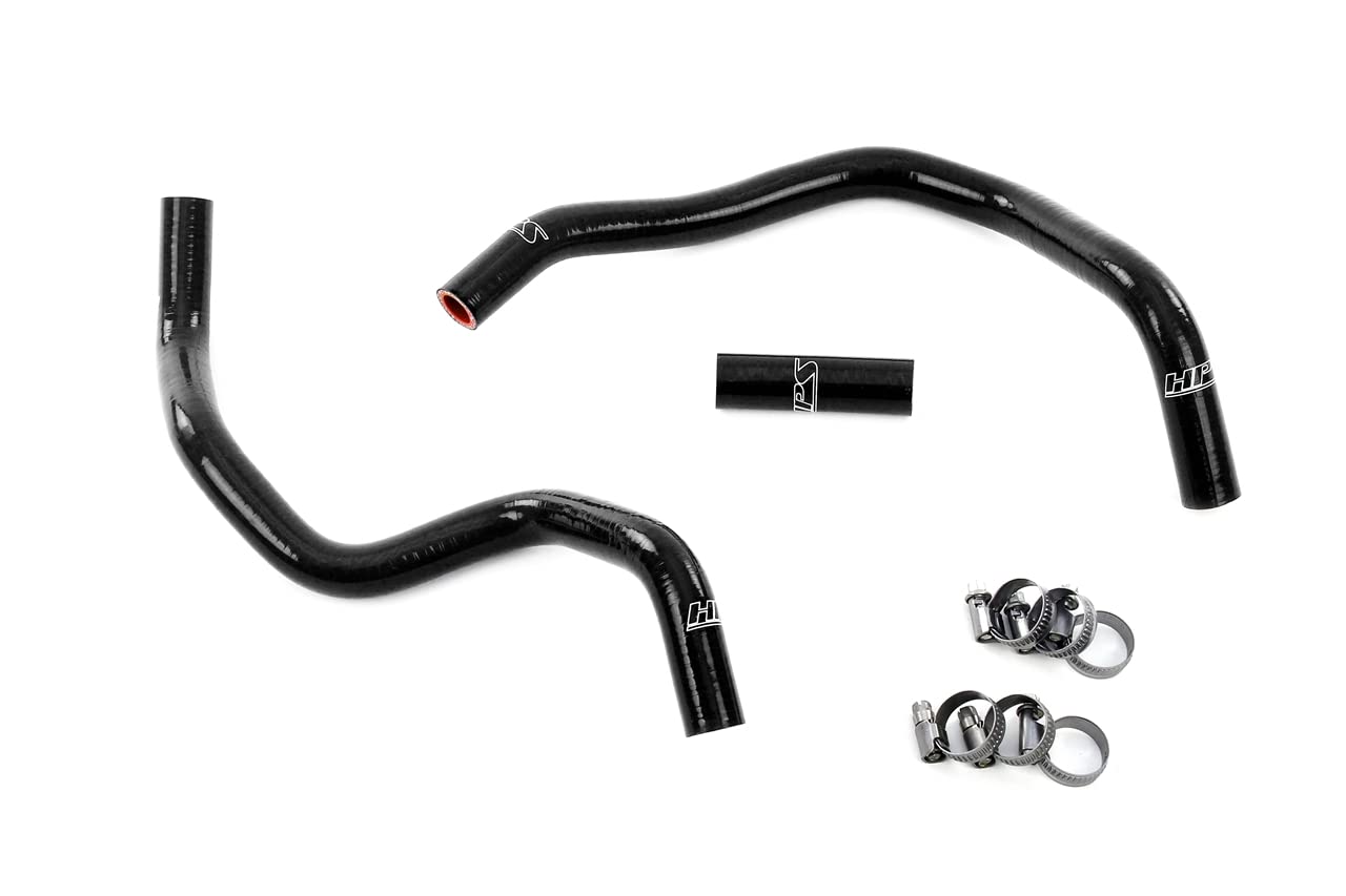 HPS High Temp Black Reinforced Silicone Heater Coolant Hose Kit Compatible for 2018-2024 Subaru Crosstrek 2.0L 2.5L, 57-2110-BLK
