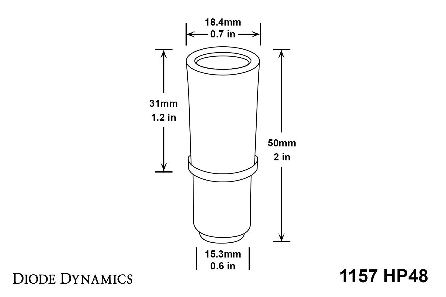 HP48 LED 1157 Bulb Amber Single Diode Dynamics