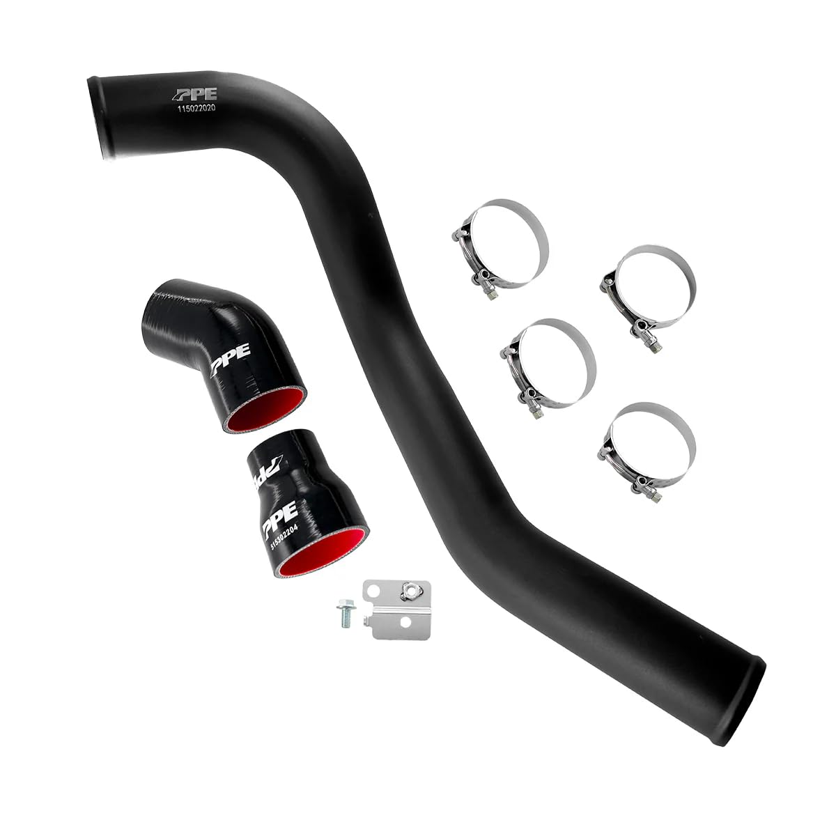 2004-2010 6.6L Duramax GM Hot Side Intercooler Charge Pipe - 3.0” Stainless Steel Black