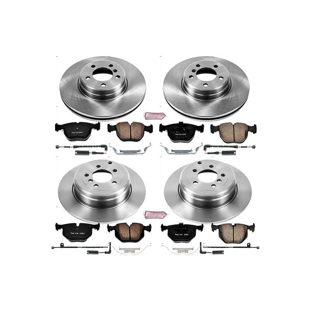Power Stop KOE5741 Front and Rear Replacement Brake Kit-OE Brake Rotors & Ceramic Brake Pads For Land Rover Range Rover 2003-2005 [Model Specific]