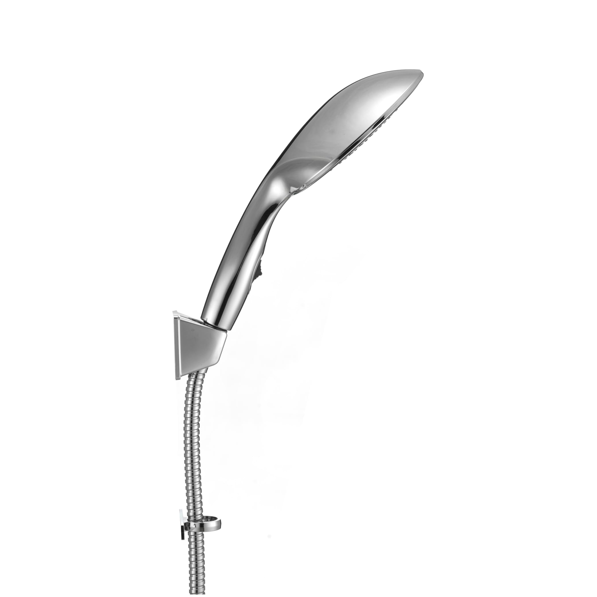 Dura Faucet Luxury 6” Rain Shower Wand & Hose Kit (DF-SA434K-CP) – Chrome, RV Handheld Shower Head with Eco-Friendly On/Off Switch, 60” Stainless Steel Hose, Wall Bracket & Hardware