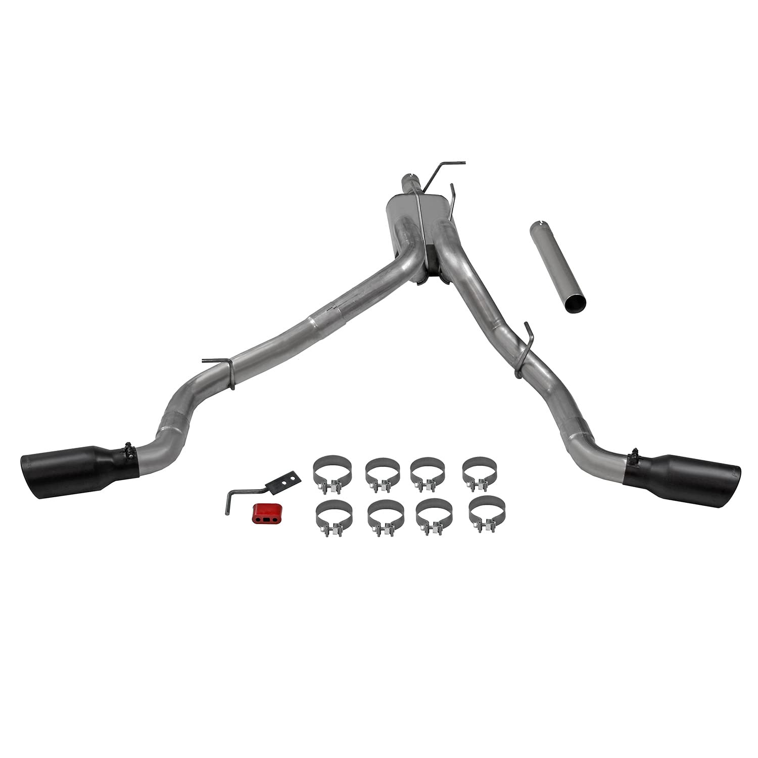 Flowmaster FlowFX 718100 Cat-Back Exhaust Kit 3.5 to 3 Inch Dual Side Exit 409 Stainless Steel 4.5 Inch Black Ceramic Coat StainlessTips Compatible with 2017-2024 Ford F250/F350 Super Duty 6.2L 7.3L