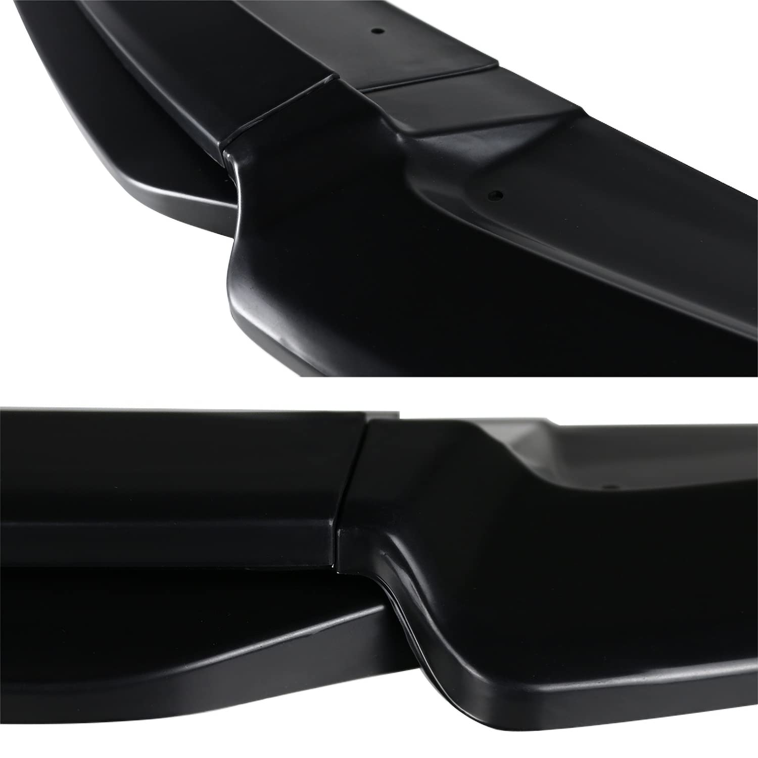Spec-D Tuning Front Bumper Lip Black Body Kit Lower Spoiler Compatible with 2016-2018 Honda Civic Sedan