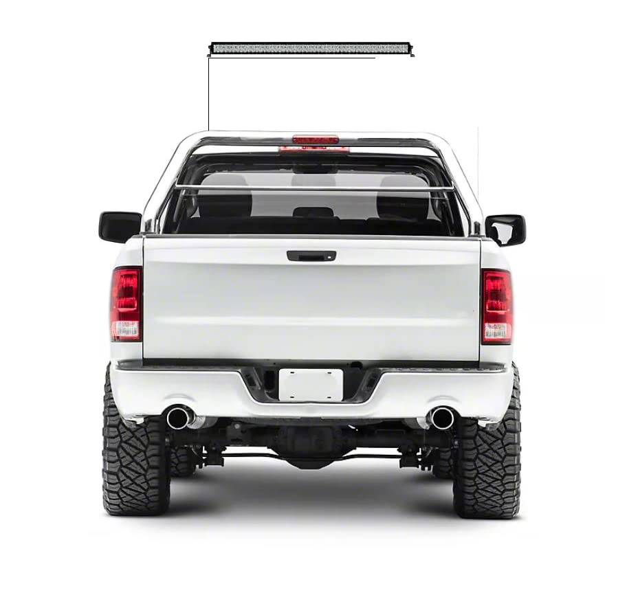 Classic Black Horse Roll Bar Stainless Steel Includes 1 40in LED Light Bar Compatible with 19-24 Ram 1500 Excludes Classic models-RB002SS-KIT