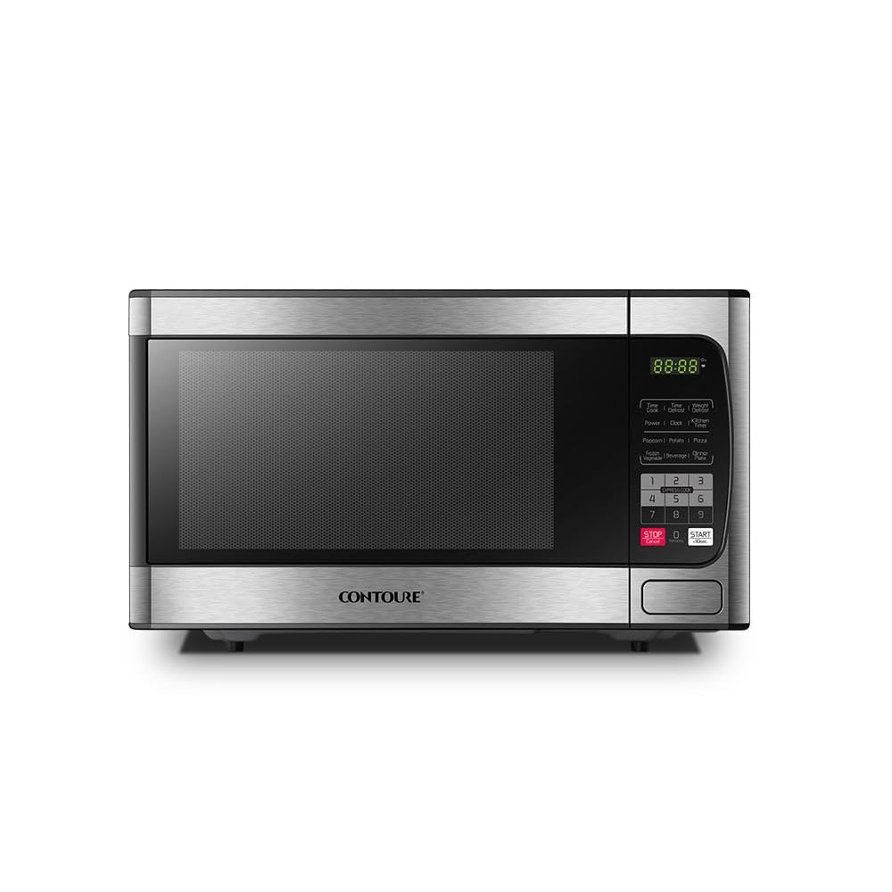 RV Built-In Microwave Oven CONTOURE | Stainless Steel Finish | 900W | 10 Power Levels | Easy-Clean Interior | LED Display | RV-950S