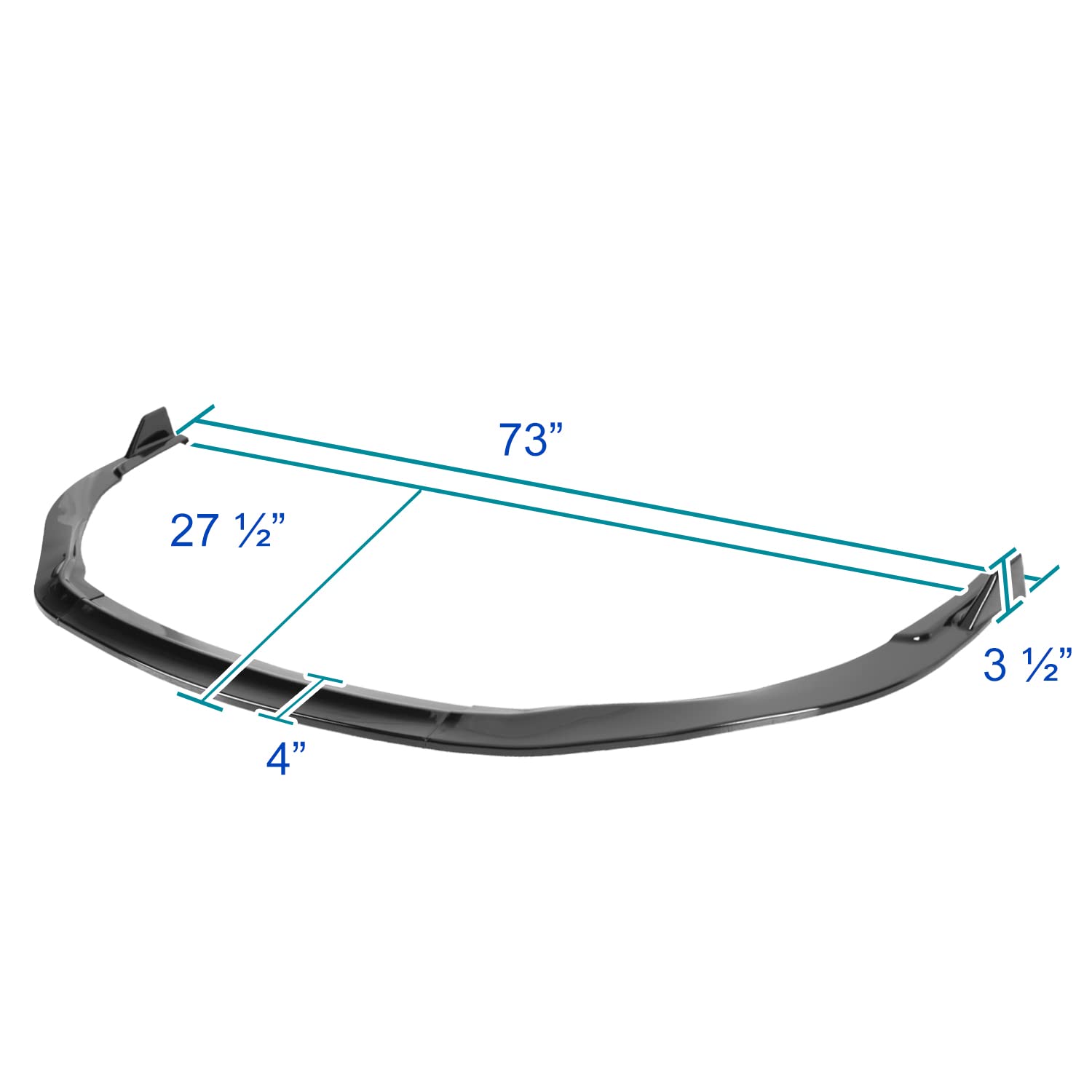 Glossy Black Spec-D Tuning Front Bumper Lip Compatible with 2013-2015 Lexus ES