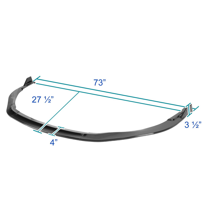 Glossy Black Spec-D Tuning Front Bumper Lip Compatible with 2013-2015 Lexus ES