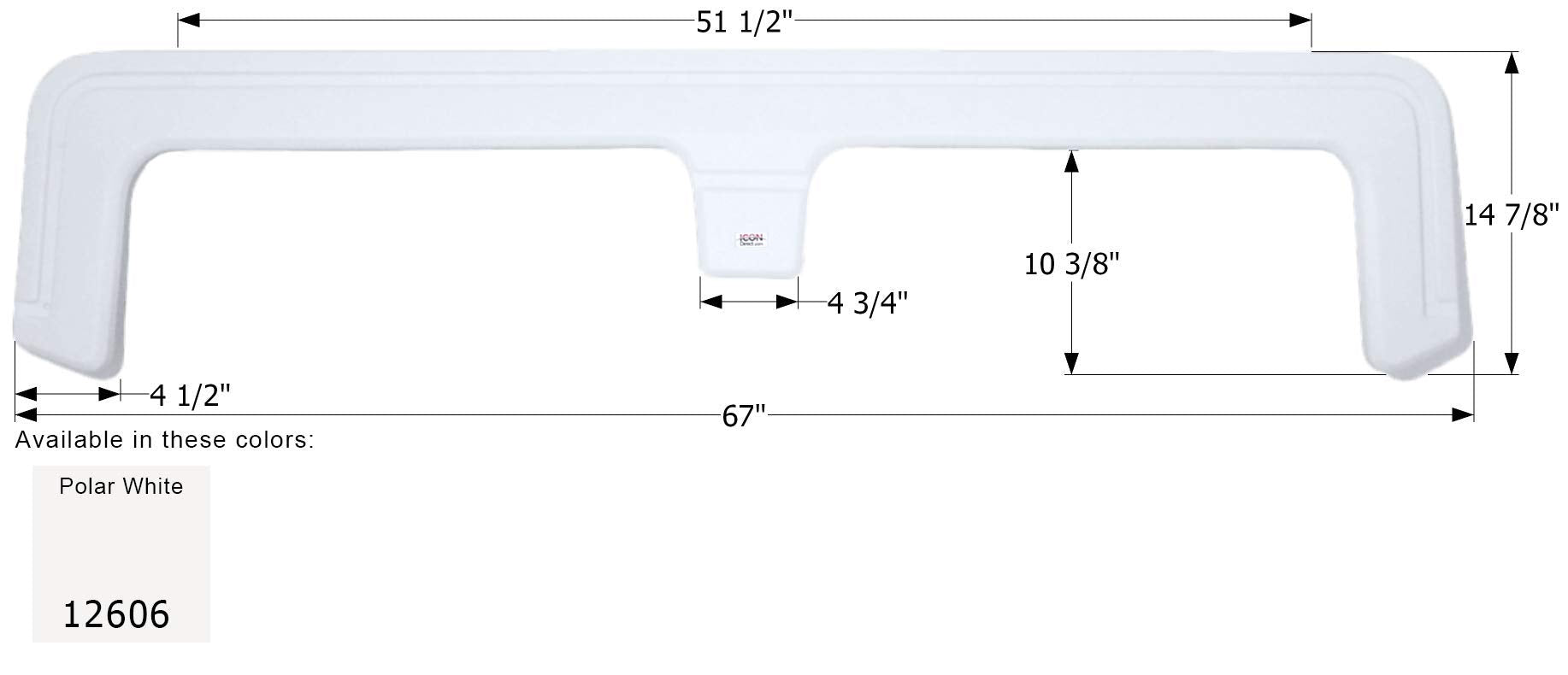 Fender Skirt ICON, Tandem, Triple E, FS2606, Polar White