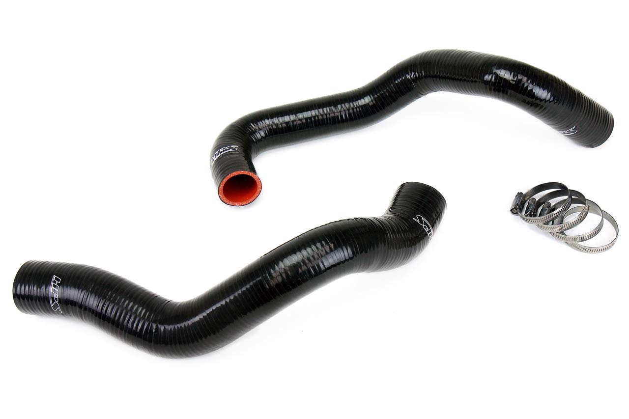 Black HPS 57-1011-BLK Silicone Radiator Coolant Hose Kit
