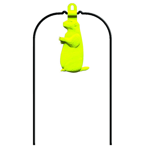 Birchwood Casey Prairie Chuck Ground Strike Hanging Resealable Target for Shooting - Durable Long-Lasting Highly Visible Yellow Self-Healing Target Rated for .22 Caliber Rimfire & Up