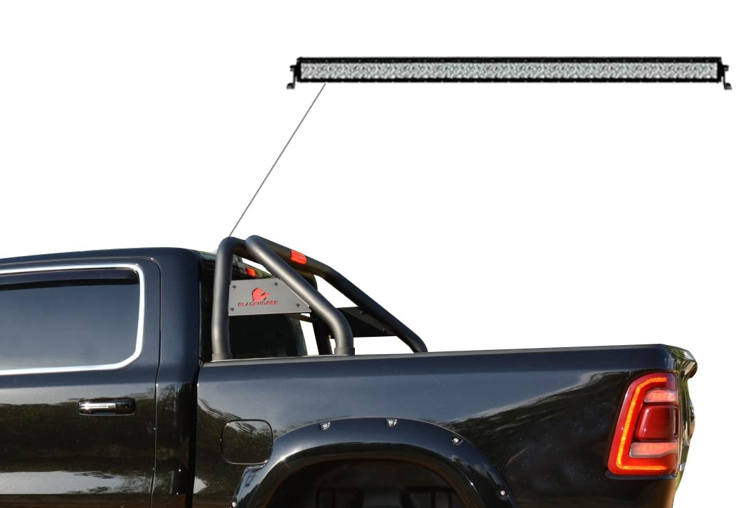 Classic Black Horse Roll Bar Includes 1 40in LED Light Bar Compatible with 19-24 Ram 1500 Excludes Classic models-RB002BK-KIT