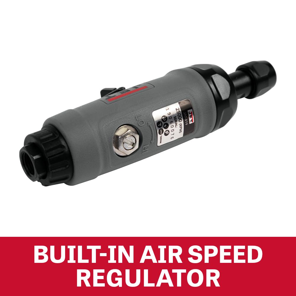 JET Pneumatic 1/4-Inch Straight Die Grinder, 25000 RPM, 1/3 HP (JAT-419)