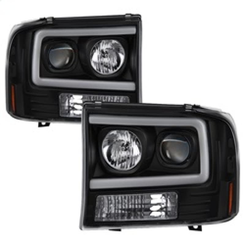 Ford F250 Super Duty 99-04 / Ford Excursion 00-04 Spyder 5084491 1PC Light Bar Projector Headlights - Black