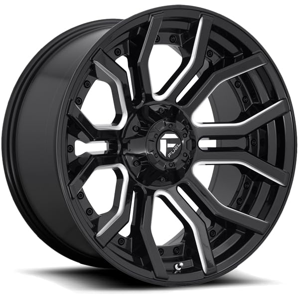 D711 RAGE FUEL OFF-ROAD 20X9, 6X135/5.5, 5.04, 1mm GLOSS BLACK MILLED - D71120909850