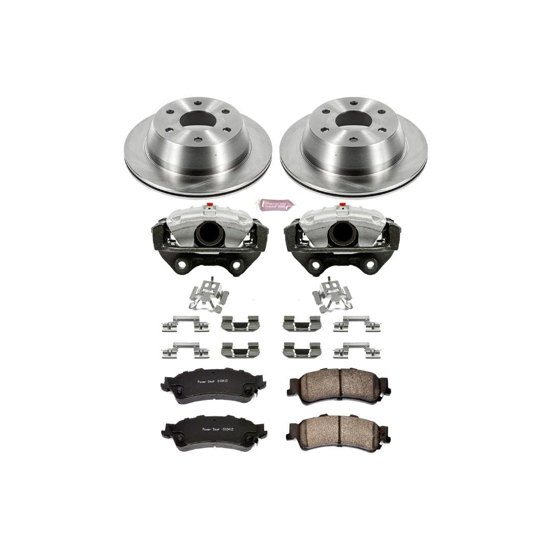 Power Stop KCOE2018 1-Click OE Replacement Brake Kit with Calipers For Astro, Avalanche, Silverado 1500, Suburban 1500, Tahoe, Safari, Sierra 1500, Yukon, Yukon XL 1500 [Model Specific]