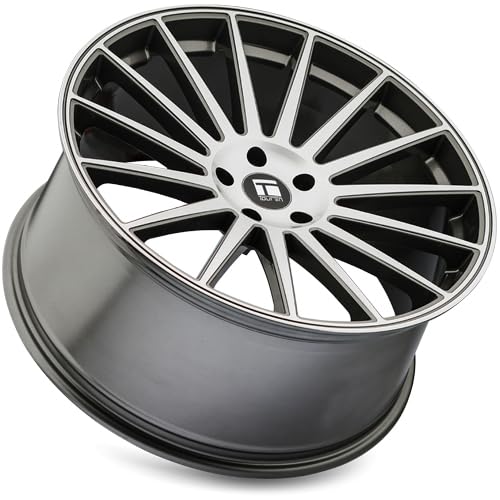 Gloss Graphite/Machined Face Trailer Wheels TR92 Wheel with Alloy Steel (18 x 8. inches /5 x 5 mm, 35 mm Offset)