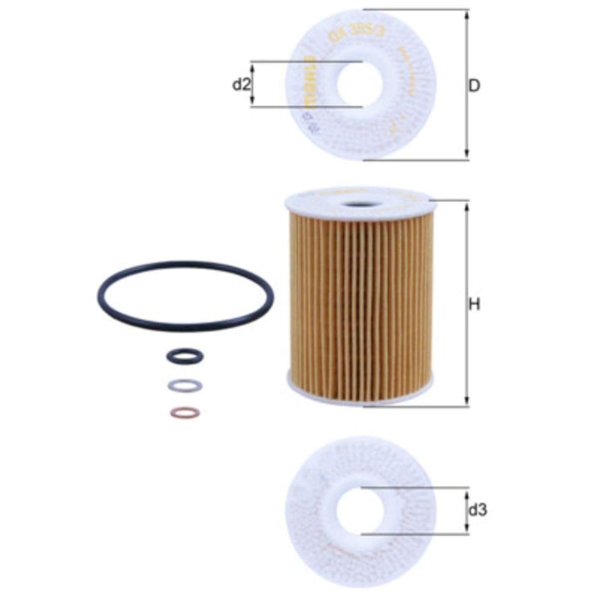 Oil Filter MAHLE Compatible with CHEVROLET OPEL Captiva Cruze Epica Lacetti Nubira 4807966