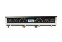 Dakota Digital VHX-68D-STD-K-W Gauge Instrument System Compatible with 1968-70 Mopar B-Body: Coronet, Belvedere, Satellite and Road Runner Black Alloy White Backlighting