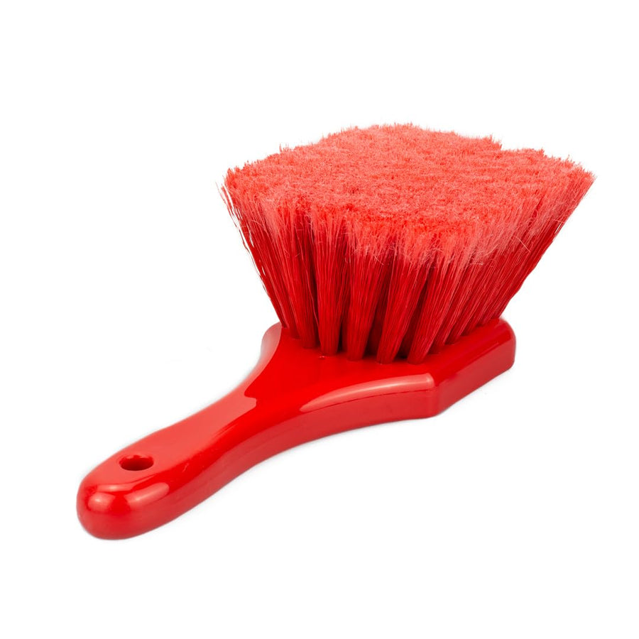 Maxshine Professional Universal Red Exterior & Wheel Cleaning Brush | Durable Detailing Brush for Cars, Trucks, SUVs, RVs & Motorcycles | Safe for Cleaning Wheels, Rims, Tires & Engine Bays