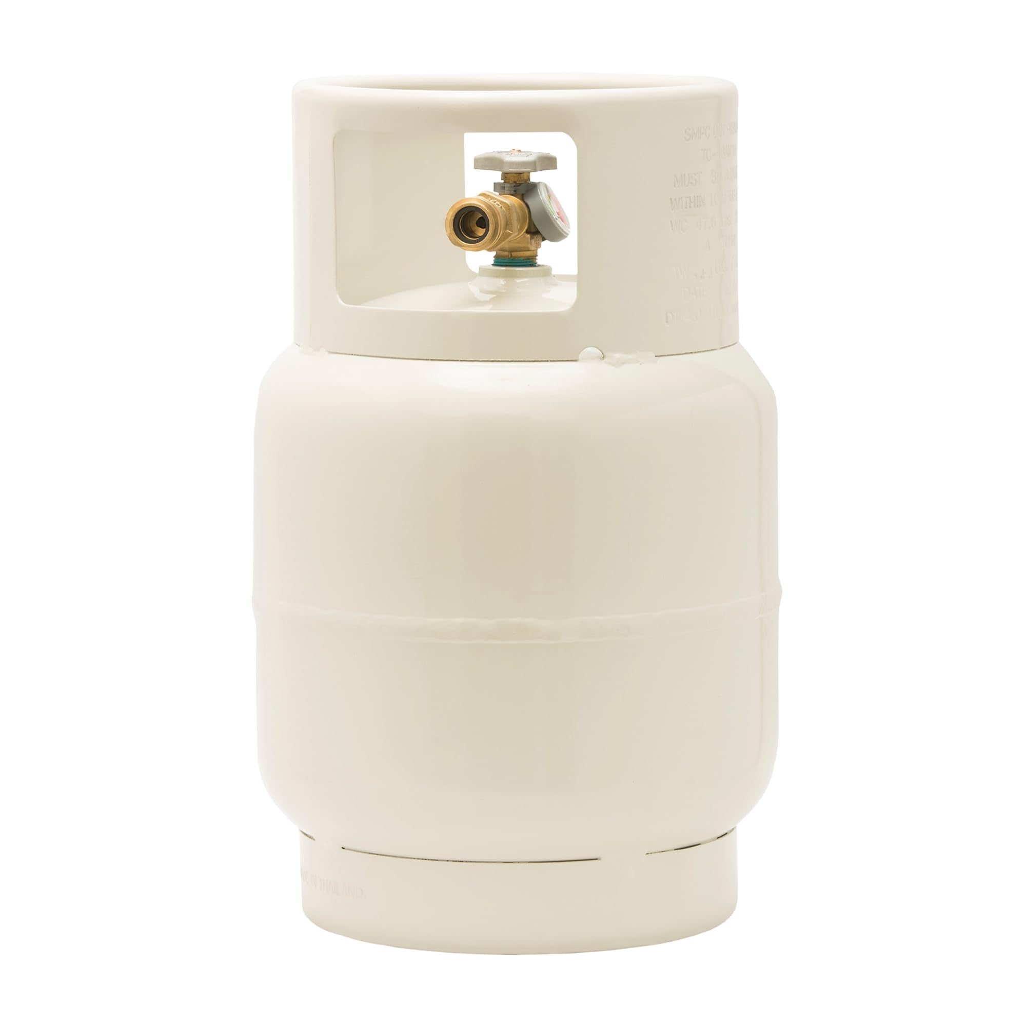 Flame King 20LB YSN201BT Steel Floor Buffer Propane Tank Cylinder with Vapor Valve and Level Gauge, White