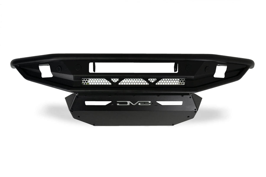 Front Bumper Competition Series for 2021-2025 Ford Bronco | Prerunner-style Design | Includes Steel Skid Plate with Side Gussets | Mounts LED Pod Lights & Dual Row LED Light Bar | DV8 Offroad