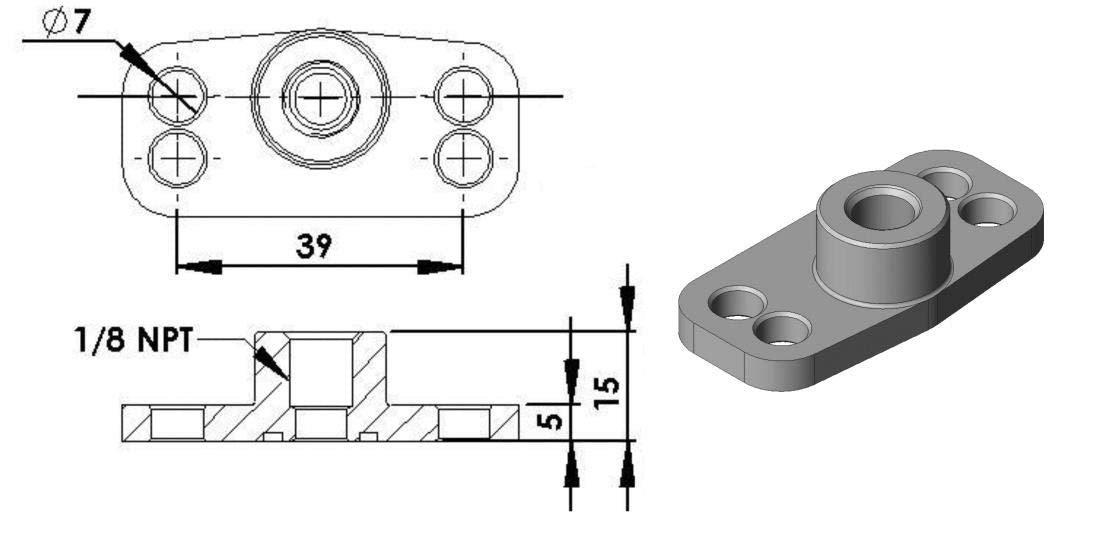 Fuel Rail Adapter Turbosmart TS-0402-1004 for Honda