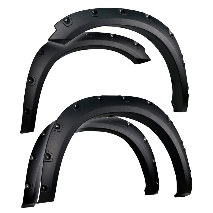 Tyger Auto Fender Flare 2009-2018 Compatible with Dodge Ram 1500; 2019-2024 Classic (Not fit R/T Rebel Warlock), Rough Textured Black Bolt-Riveted Style 4pc | TG-FF8D4147
