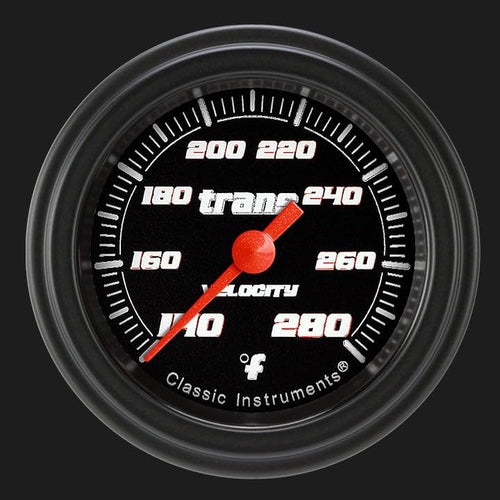 Velocity Black Classic Instruments 2-1/8" Transmission Temperature Gauge Full Sweep VS127BBLF