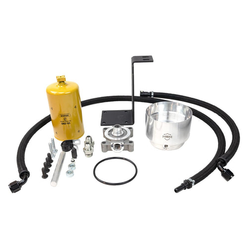 Lower Diesel Fuel Filter Upgrade Kit HS Motorsports Compatible With 2011-2016 Ford 6.7L F250, F350, F450, F550