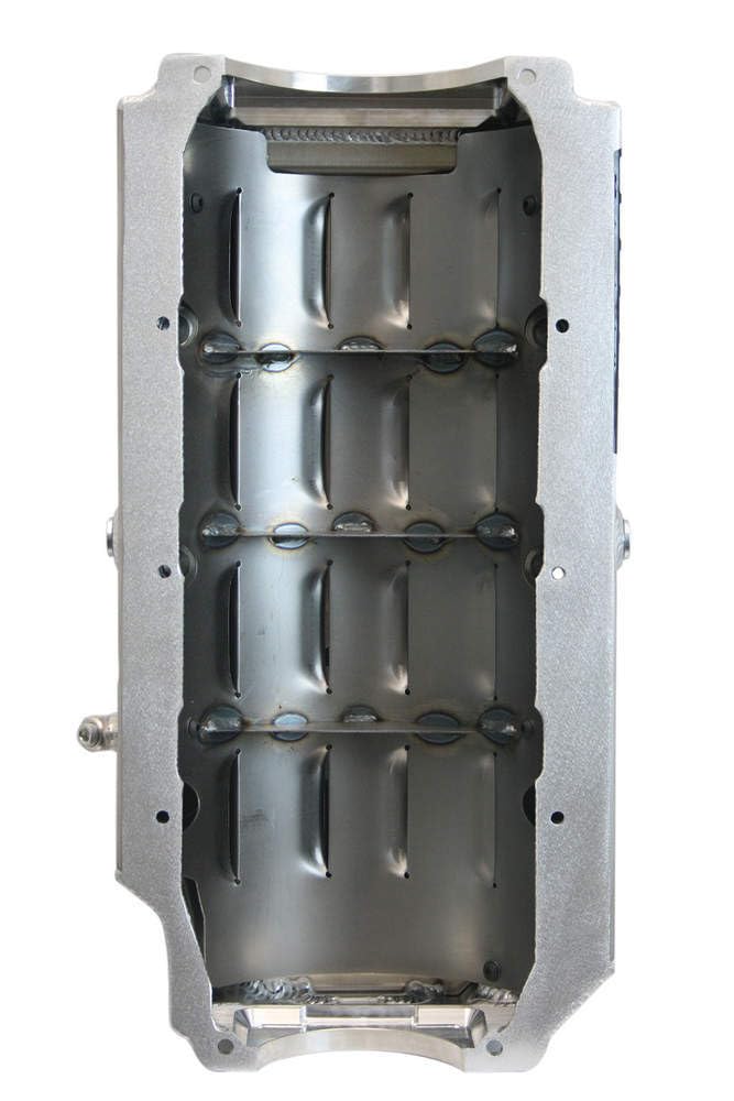Moroso Aluminum Drag Race Oil Pan 21240, Fits Small Block Chevy Engines, Pre 85, use w/Single Stage External Oil Pump, #16AN Pick Up