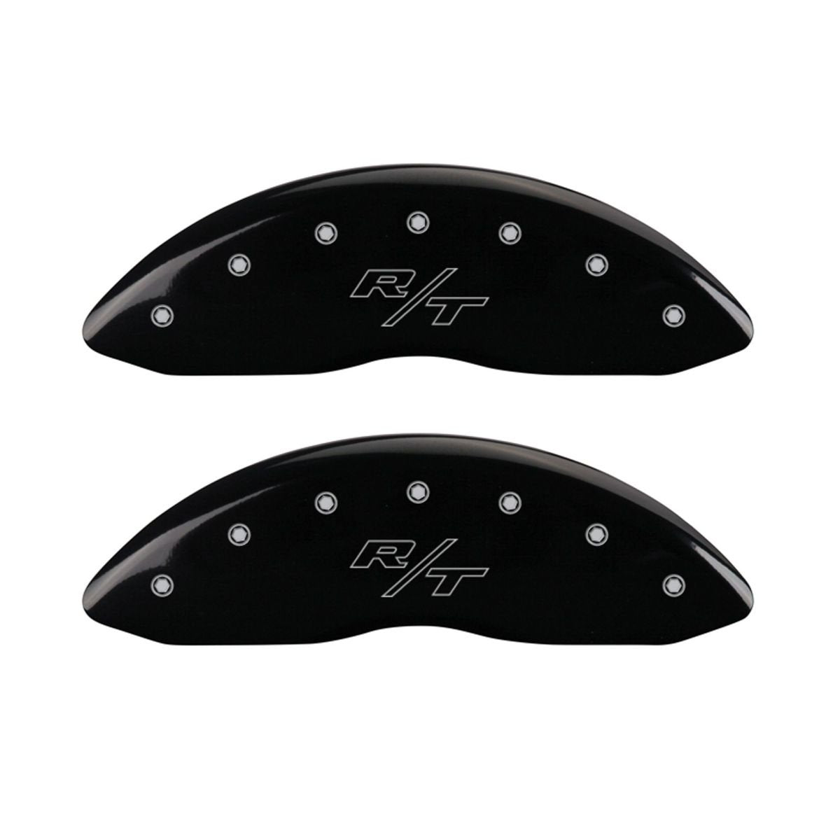 MGP Caliper Covers Vintage Style & RT Black 12181SRTRBK - Engraved Front & Rear44; Set of 4