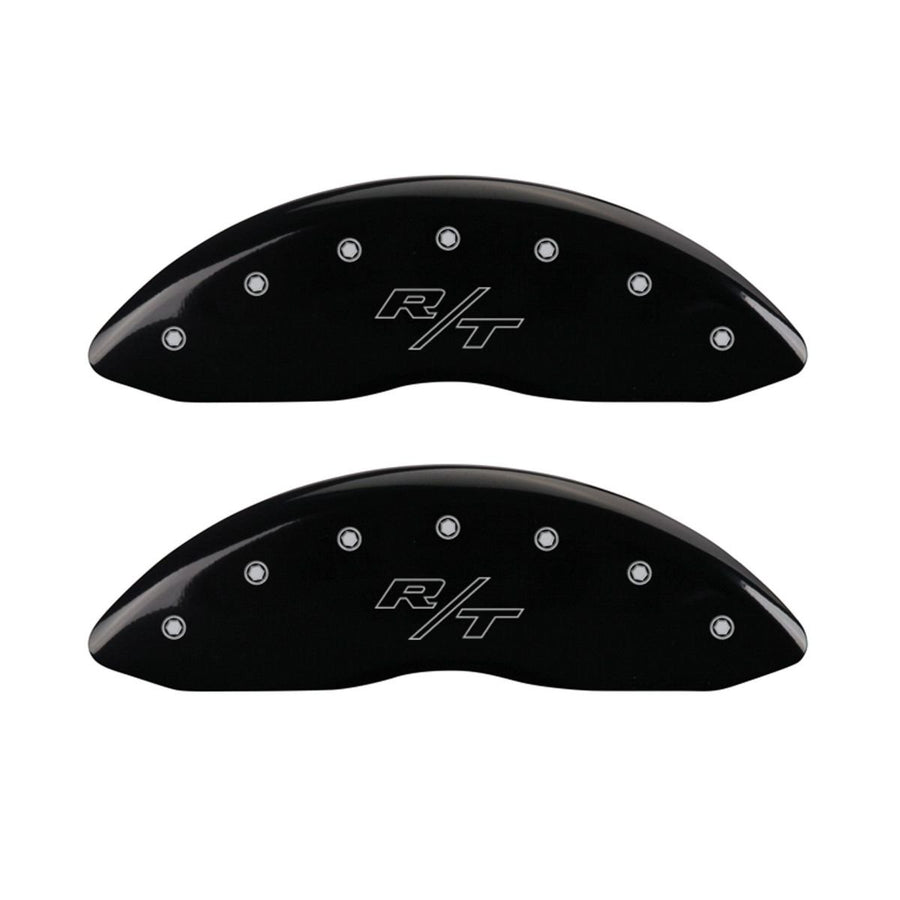 MGP Caliper Covers Vintage Style & RT Black 12181SRTRBK - Engraved Front & Rear44; Set of 4
