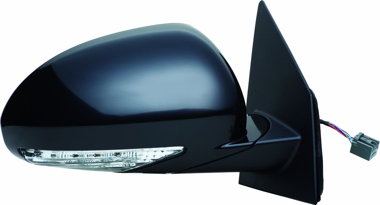 Buick Enclave Passenger Side Mirror for Fit, Black PTM, w/Turn Signal, Foldaway, Heated Power