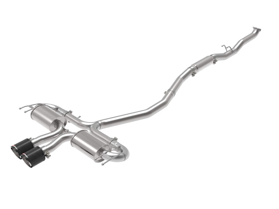 Takeda 3 IN 304 Stainless Steel Cat-Back Exhaust System w/Carbon Fiber Tips aFe Power 49-36624-C
