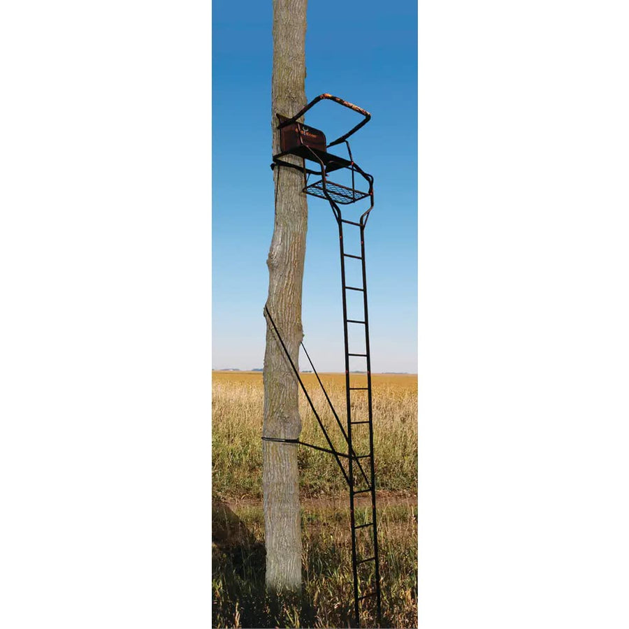 Riflemaster 1.5 Big Game Treestands Ladder Whitetail Deer Elk Mule Above Hunting Outdoors Flex-Tek Seat 18'5" Tall 1-Person Tree Stand
