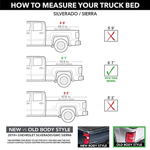 UnderCover Flex Hard Folding Truck Bed Tonneau Cover | FX11019 | Fits 2014 - 2018, 2019 Limited/Legacy Chevy/GMC Silverado/Sierra 1500, 2015-19 2500/3500HD 6' 7" Bed (78.9")
