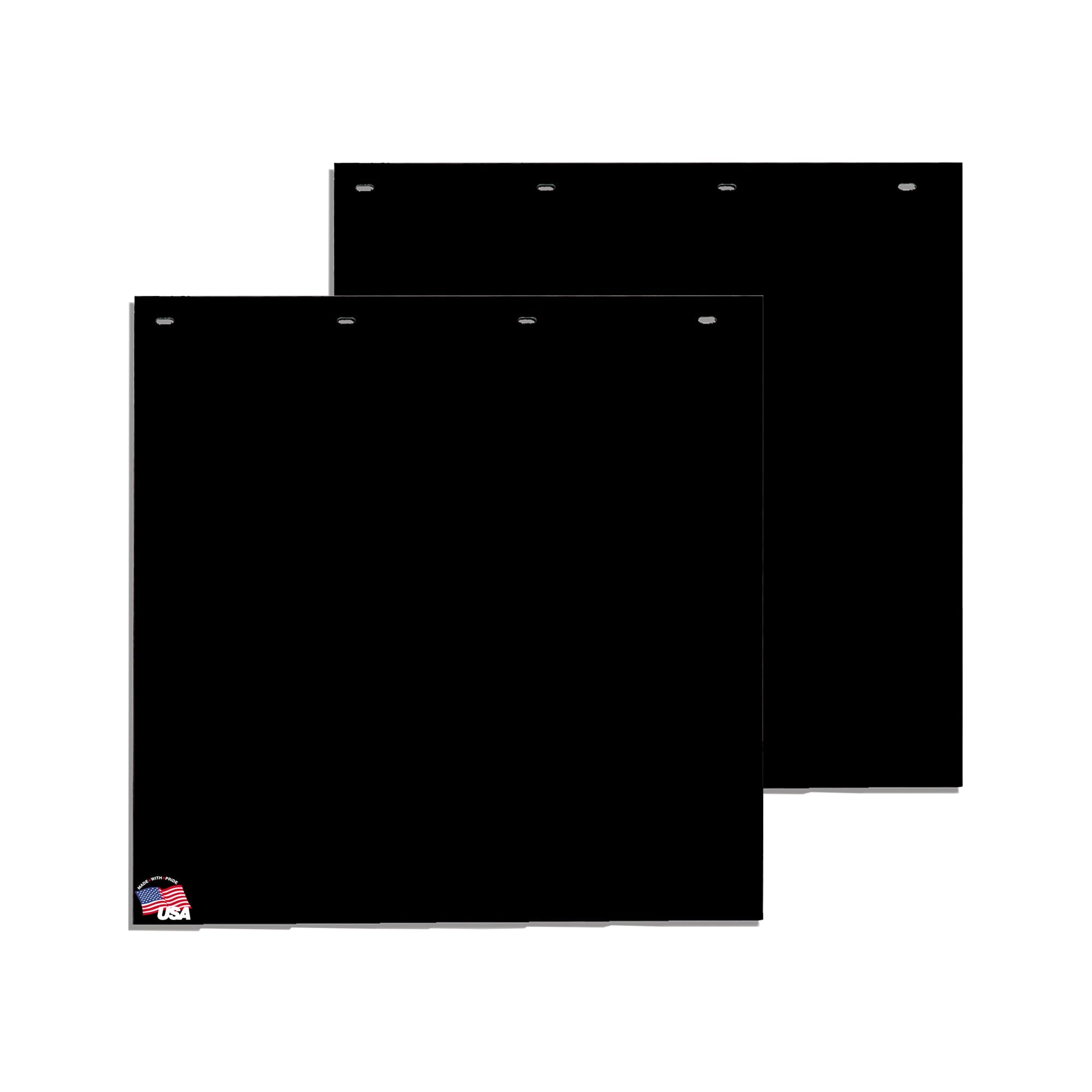 Buyers Products 2 Pack, RC24PPB Super Durable Black Polymer Mudflaps 24x24 Inch, Mud Flaps are NOT Rubber