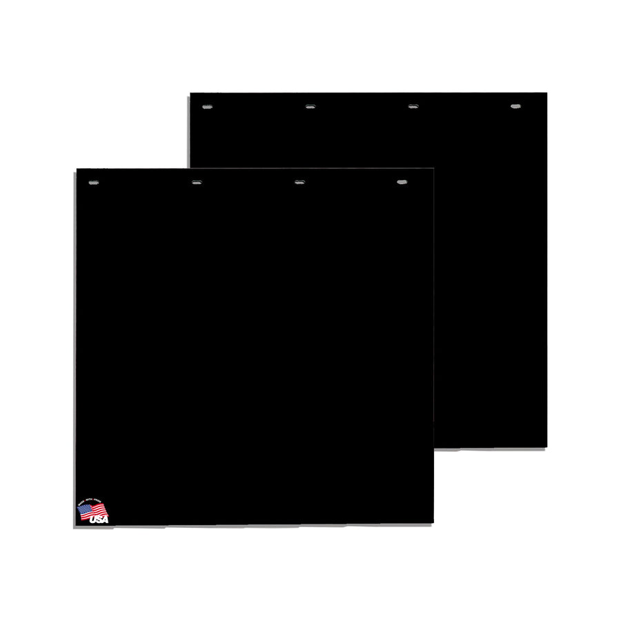 Buyers Products 2 Pack, RC24PPB Super Durable Black Polymer Mudflaps 24x24 Inch, Mud Flaps are NOT Rubber