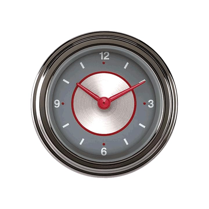 Silver Series Classic Instruments 2 1/8"" Clock SS90SLC
