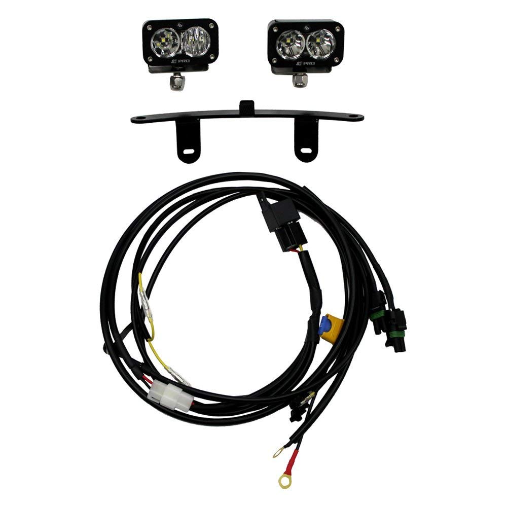 Windscreen Mount Kit Baja Designs S2 Sport LED for Honda Africa Twin 2016-20 Motorcycle (Multi-Pattern Lens; Clear)