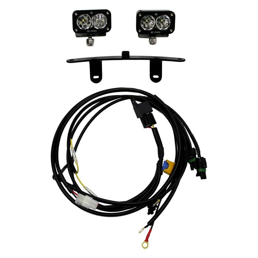 Windscreen Mount Kit Baja Designs S2 Sport LED for Honda Africa Twin 2016-20 Motorcycle (Multi-Pattern Lens; Clear)