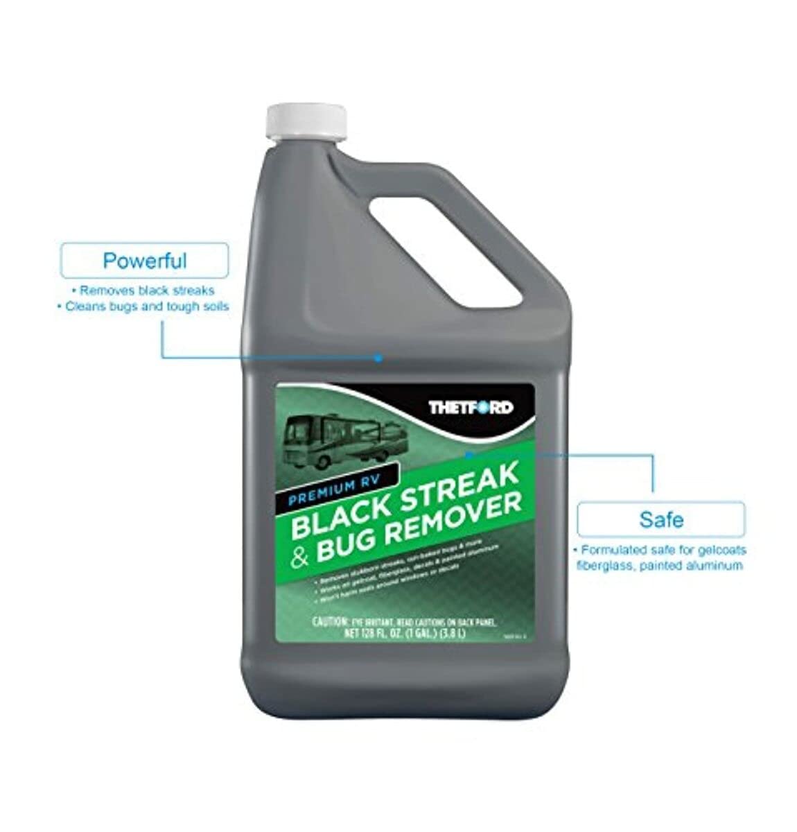 Black Streak and Bug Remover Premium RV - Cleaner for RVs/Boats/Cars/Trucks/Vans/Motorcycles - 1 Gallon - Thetford 32511
