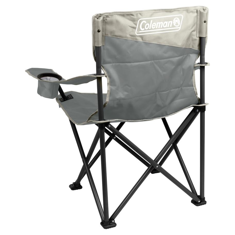 Coleman Camping Chair Big-N-Tall with Cup Holder & Side Pocket, Water-Resistant XL Outdoor Seat Supports up to 600 lbs, Great for Camping, Tailgating, Firepits, Patio, & More