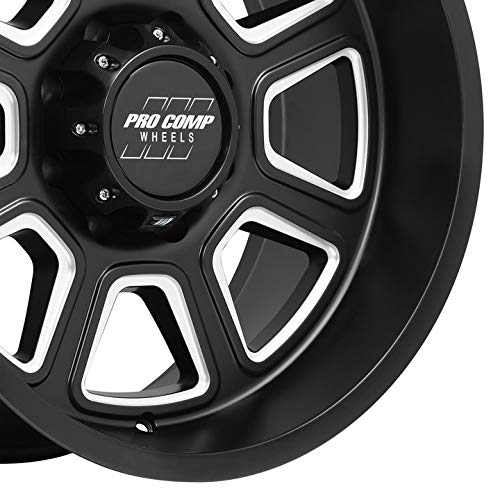Gunner Pro Comp Wheels Black Wheel with Painted (20 x 10. inches /8 x 6 inches, -18 inches Offset)