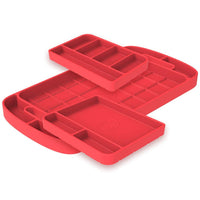 Flexible S&B Non-Slip Tool Tray | Tool Mat | Tool Organizer | Tool Holder (3pc Set, Pink, 80-1003)