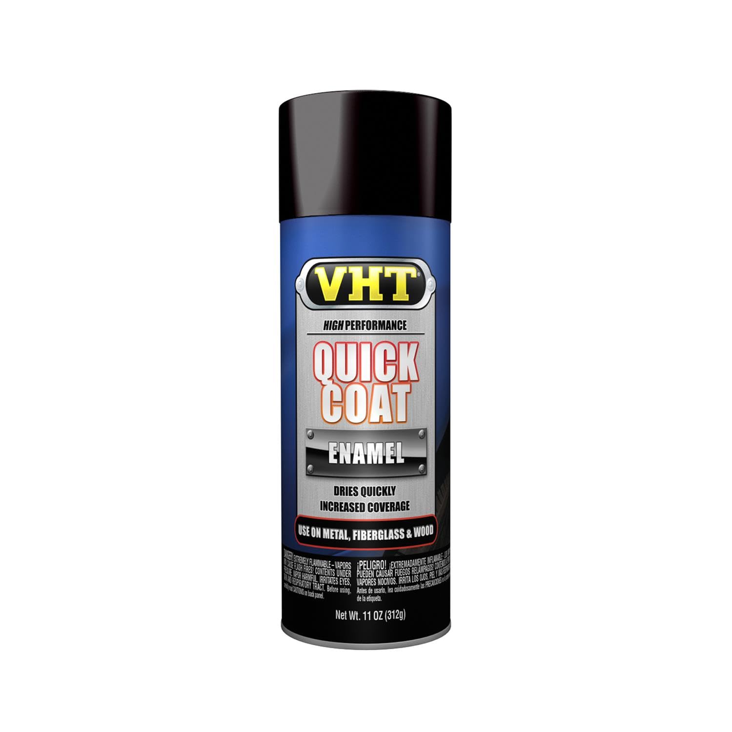 VHT Quick Coat ESP504007 Gloss Black Acrylic Enamel Can - 11 oz.