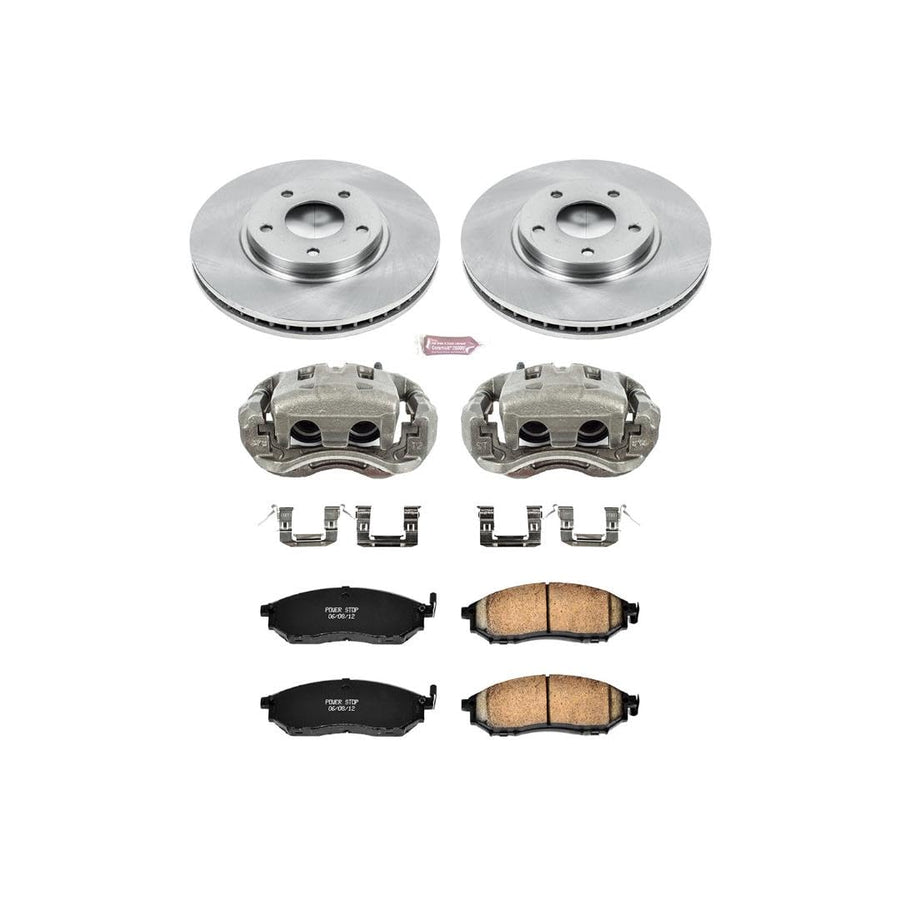 Power Stop KCOE152 1-Click OE Replacement Brake Kit with Calipers For INFINITI M45 2003-2004, INFINITI Q45 2002-2006 [Model Specific]