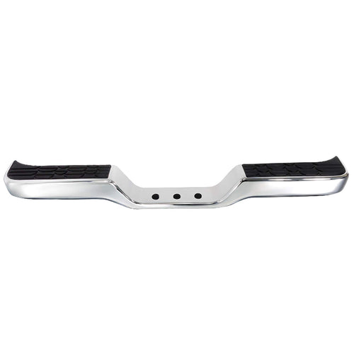 1Pc Chrome Rear Step Bumper Assy, Brackets Made For And Compatible With Pick Up 2/4Wd