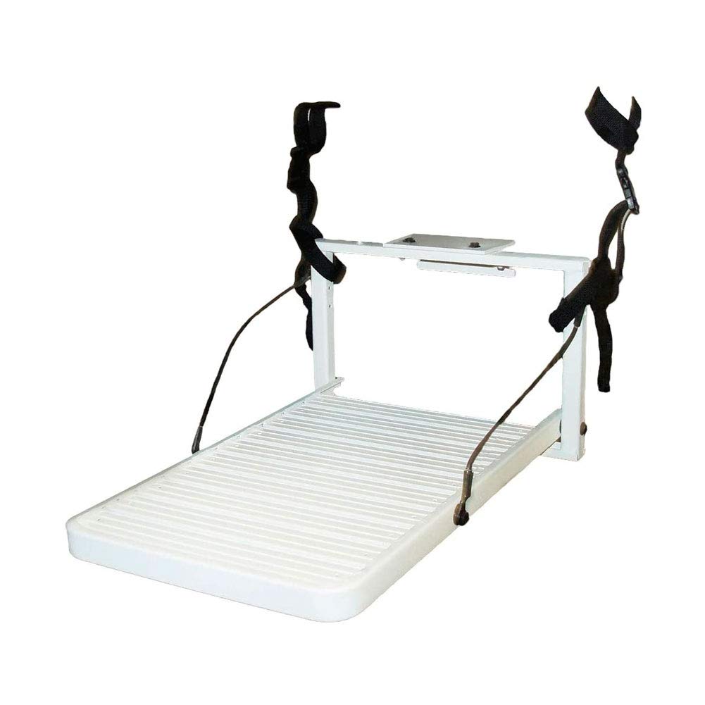 Load-A-Pup Great Day Salty Dog 13,5 x 20in Robust Safety Pet Loading Platform for Boat - Off-White Powder-Coated Finish - 200 lbs Weight Capacity - Intended for Use in Salt Water, LP501
